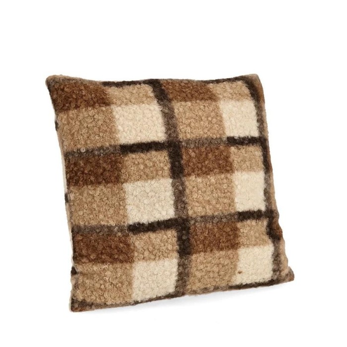 CUSCINO LAURENCE QUADRI 45X45 MARRONE